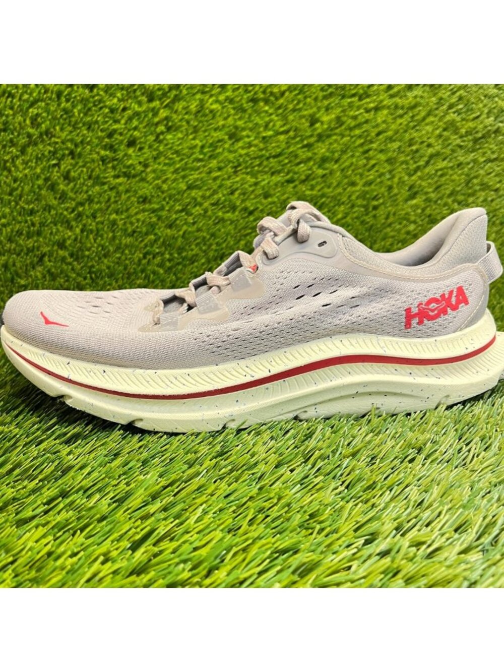 Hoka One One Kawana 2 Womens Size 9.5 Gray Red Athletic Running Shoes Sneakers - Picture 3 of 11